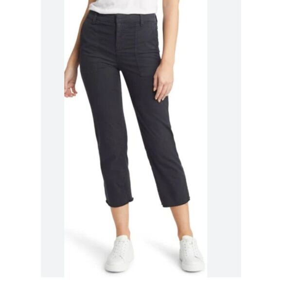 FRANK & EILEEN 10 Blackstone Utility Pants Cotton Twill Crop Pants Washed Black - Picture 8 of 8